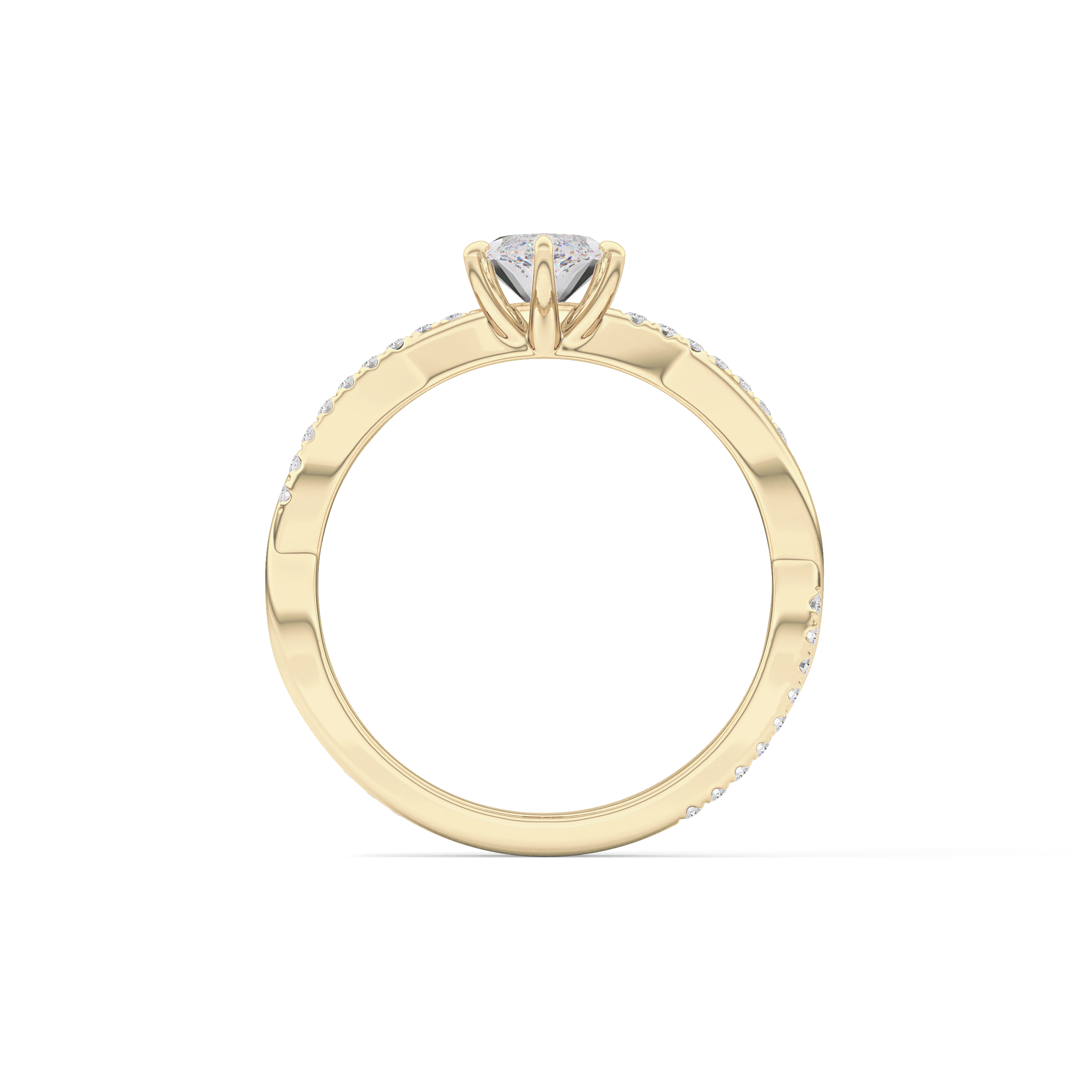 Marquise Pave Lab Grown Diamond Engagement Ring