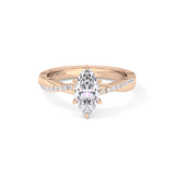 Marquise Pave Lab Grown Diamond Engagement Ring