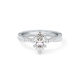 Marquise Pave Lab Grown Diamond Engagement Ring