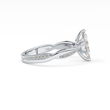 Marquise Pave Lab Grown Diamond Engagement Ring