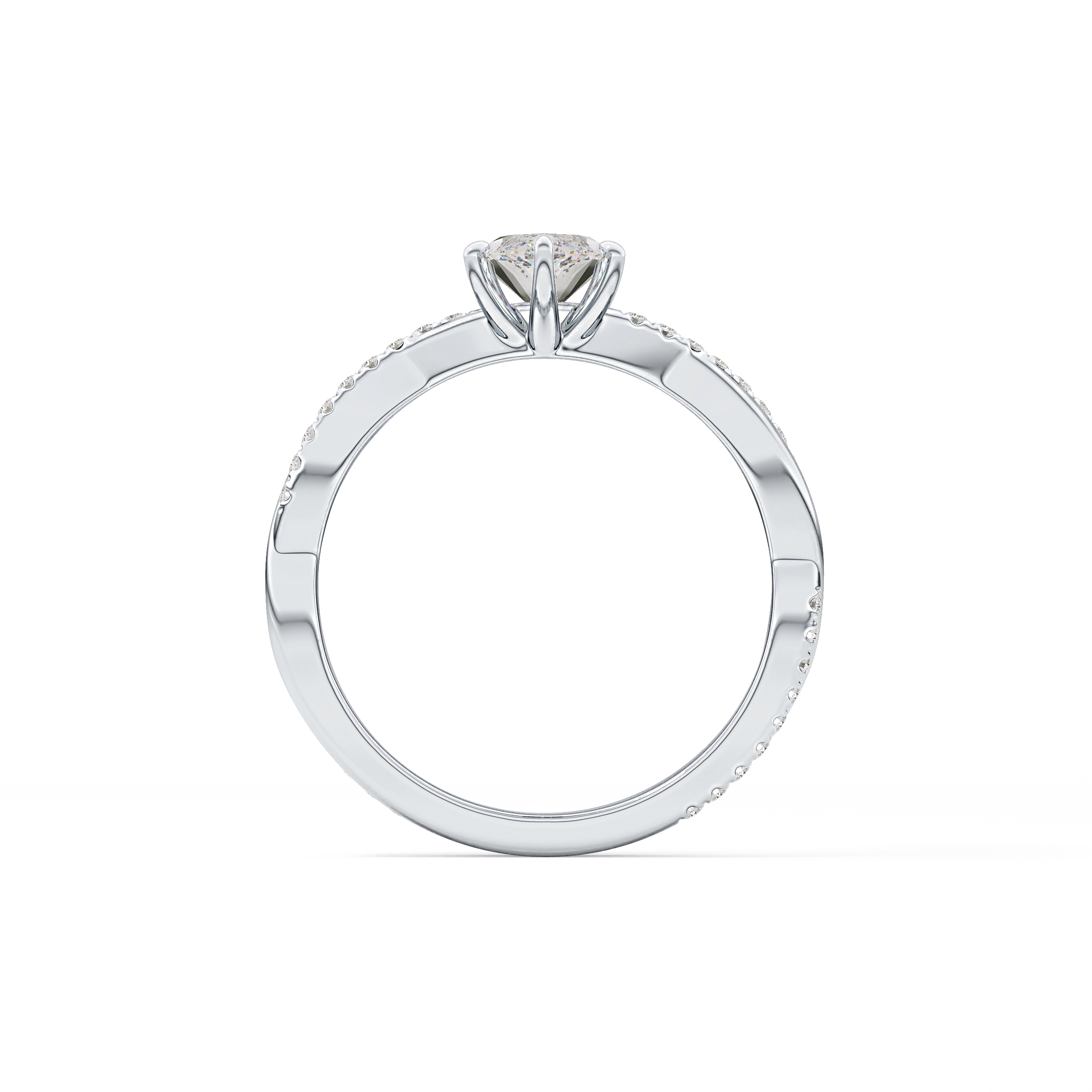 Marquise Pave Lab Grown Diamond Engagement Ring