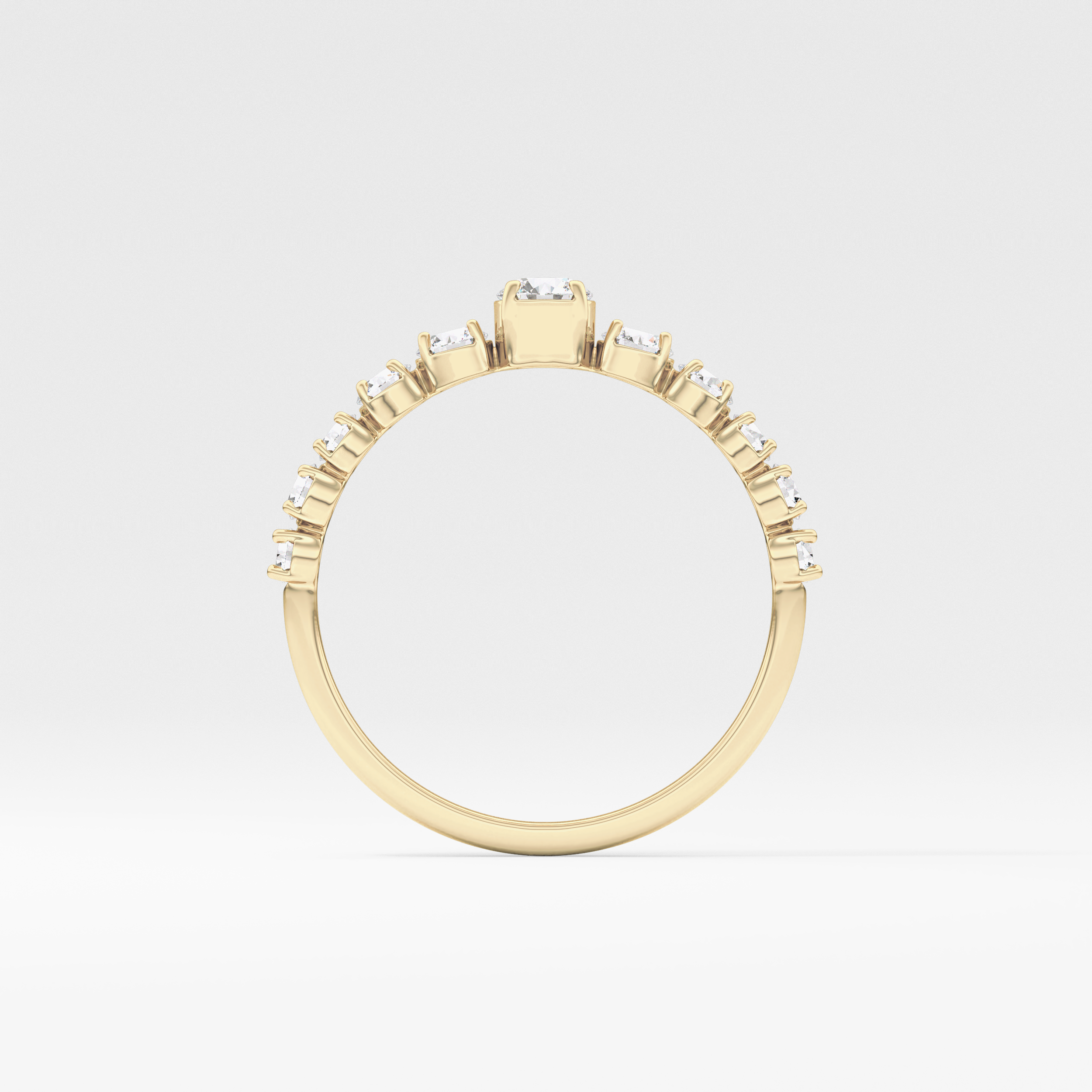 Round Cluster Lab Grown Diamond Engagement Ring