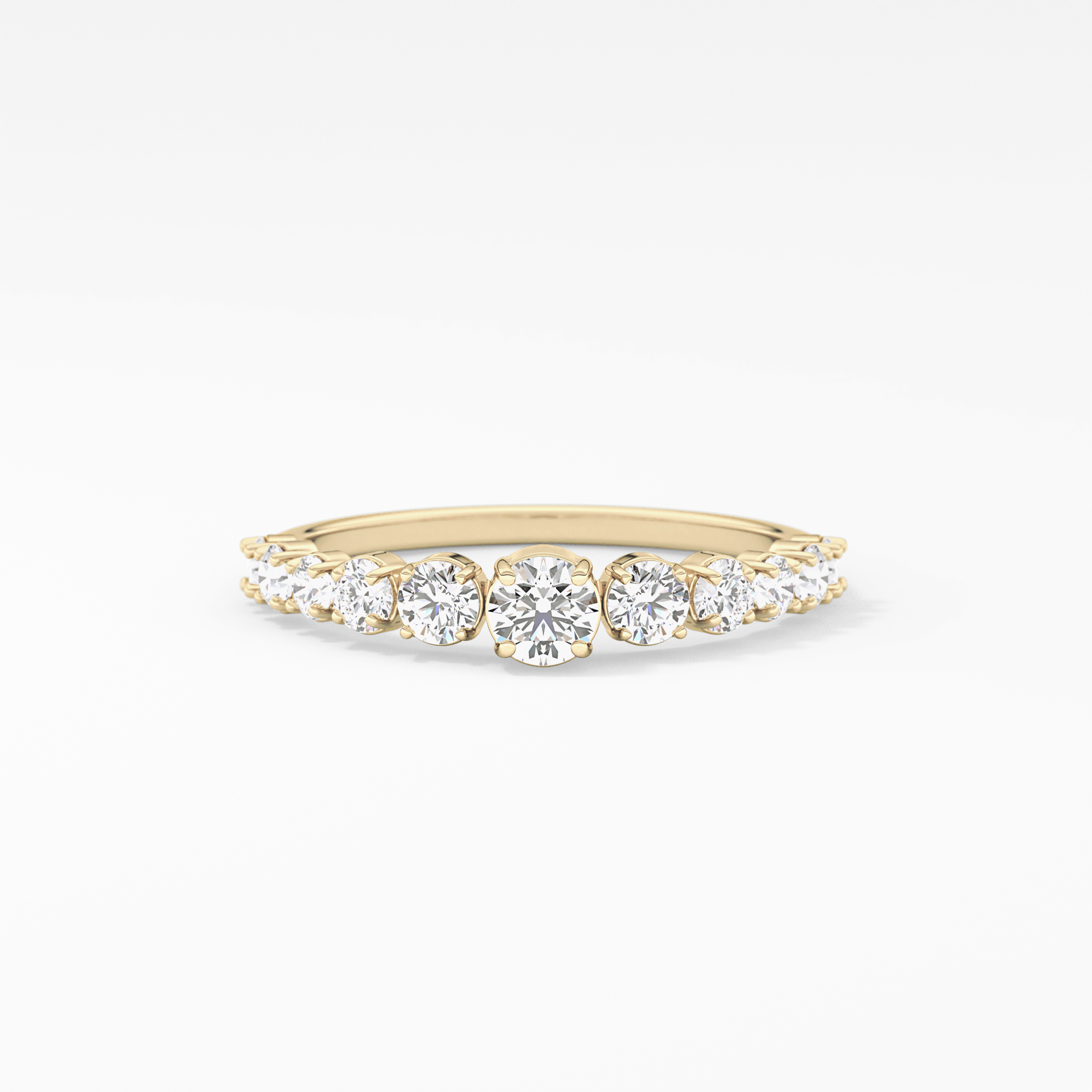Round Cluster Lab Grown Diamond Engagement Ring