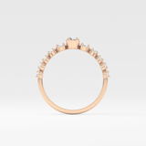 Round Cluster Lab Grown Diamond Engagement Ring
