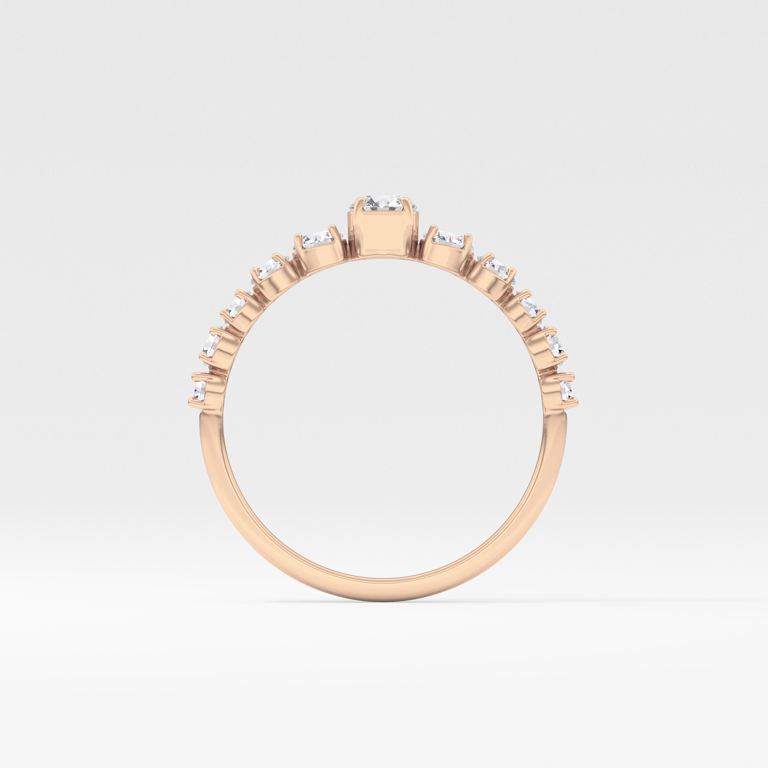 Round Cluster Lab Grown Diamond Engagement Ring