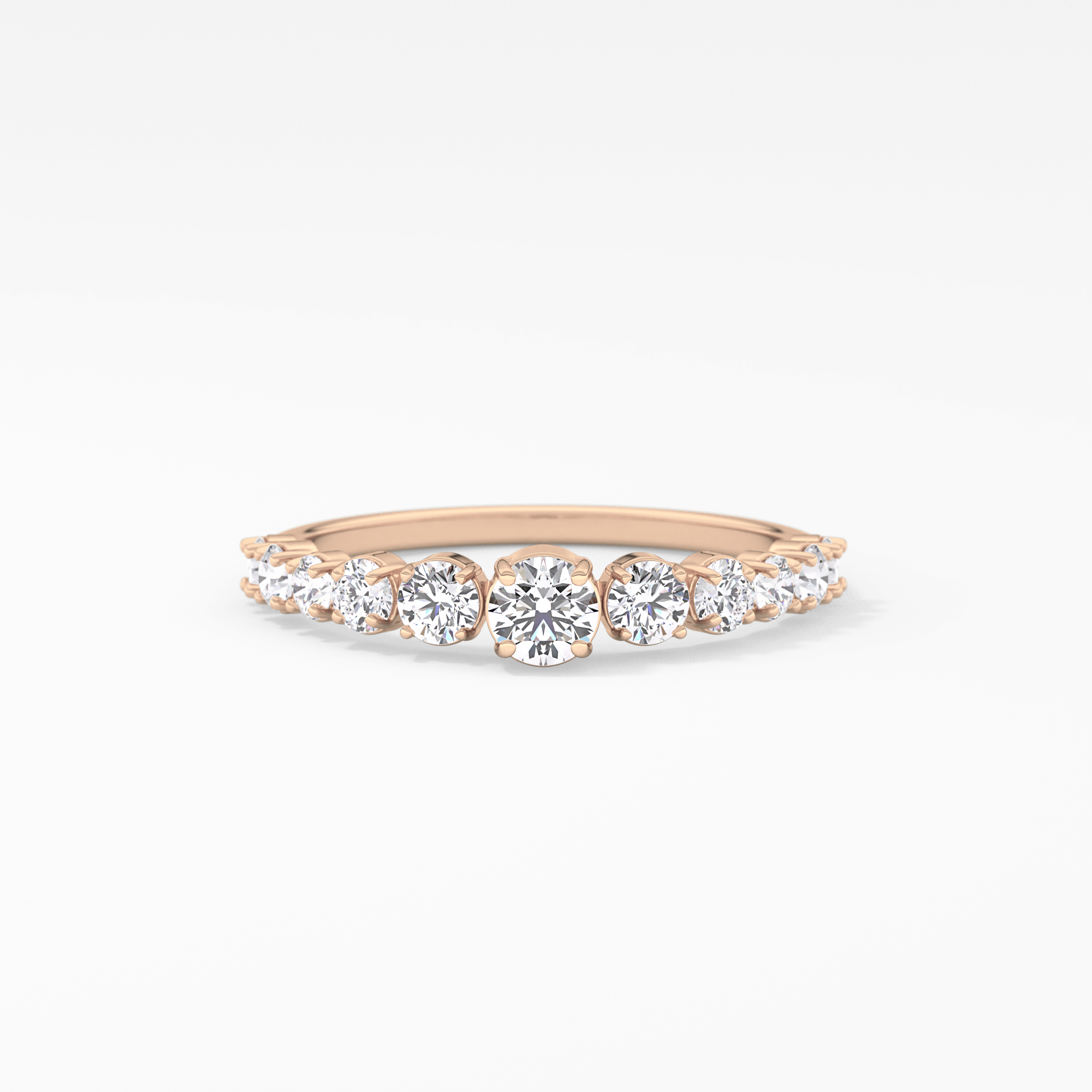 Round Cluster Lab Grown Diamond Engagement Ring