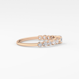 Round Cluster Lab Grown Diamond Engagement Ring