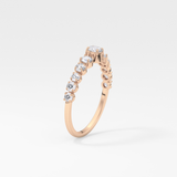 Round Cluster Lab Grown Diamond Engagement Ring