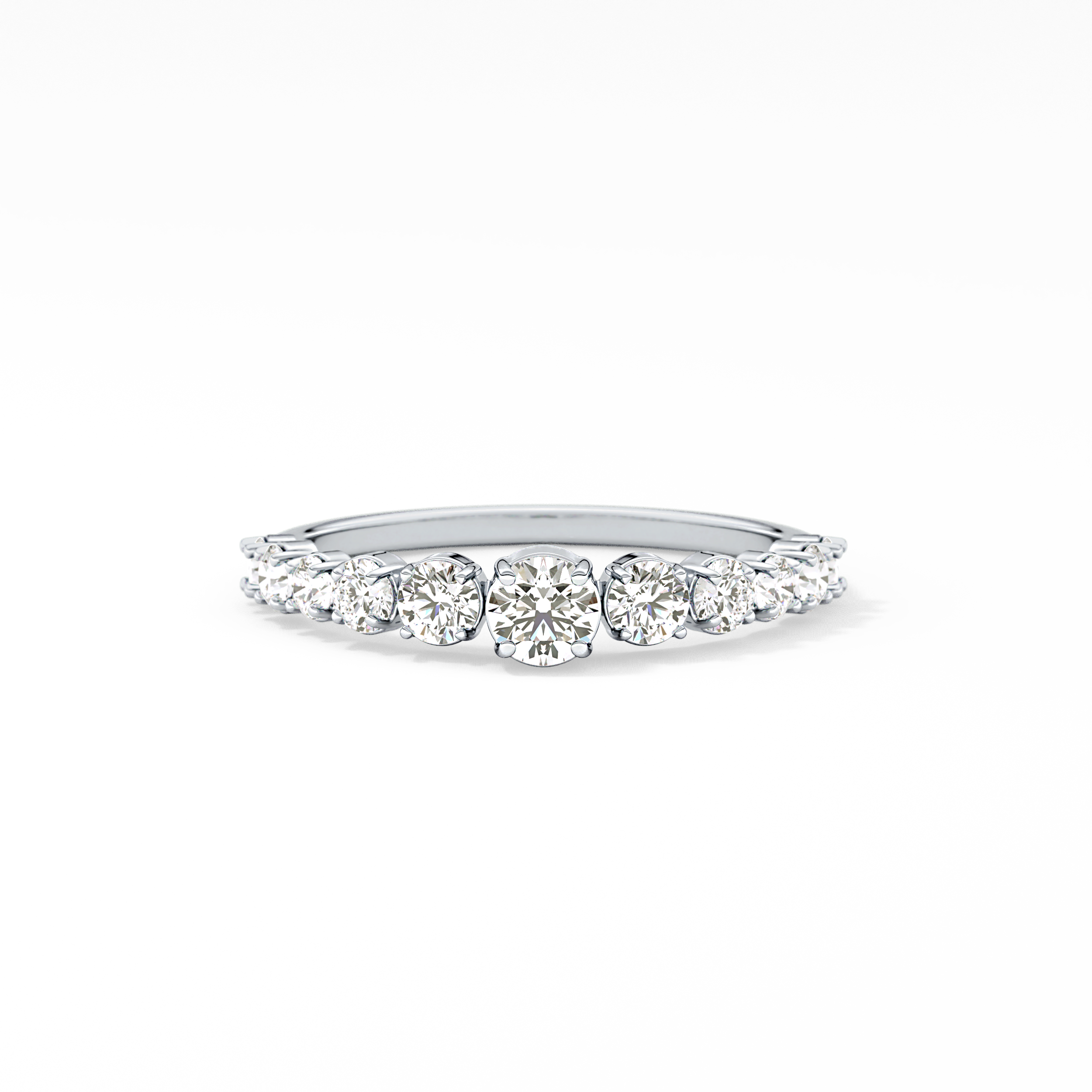 Round Cluster Lab Grown Diamond Engagement Ring