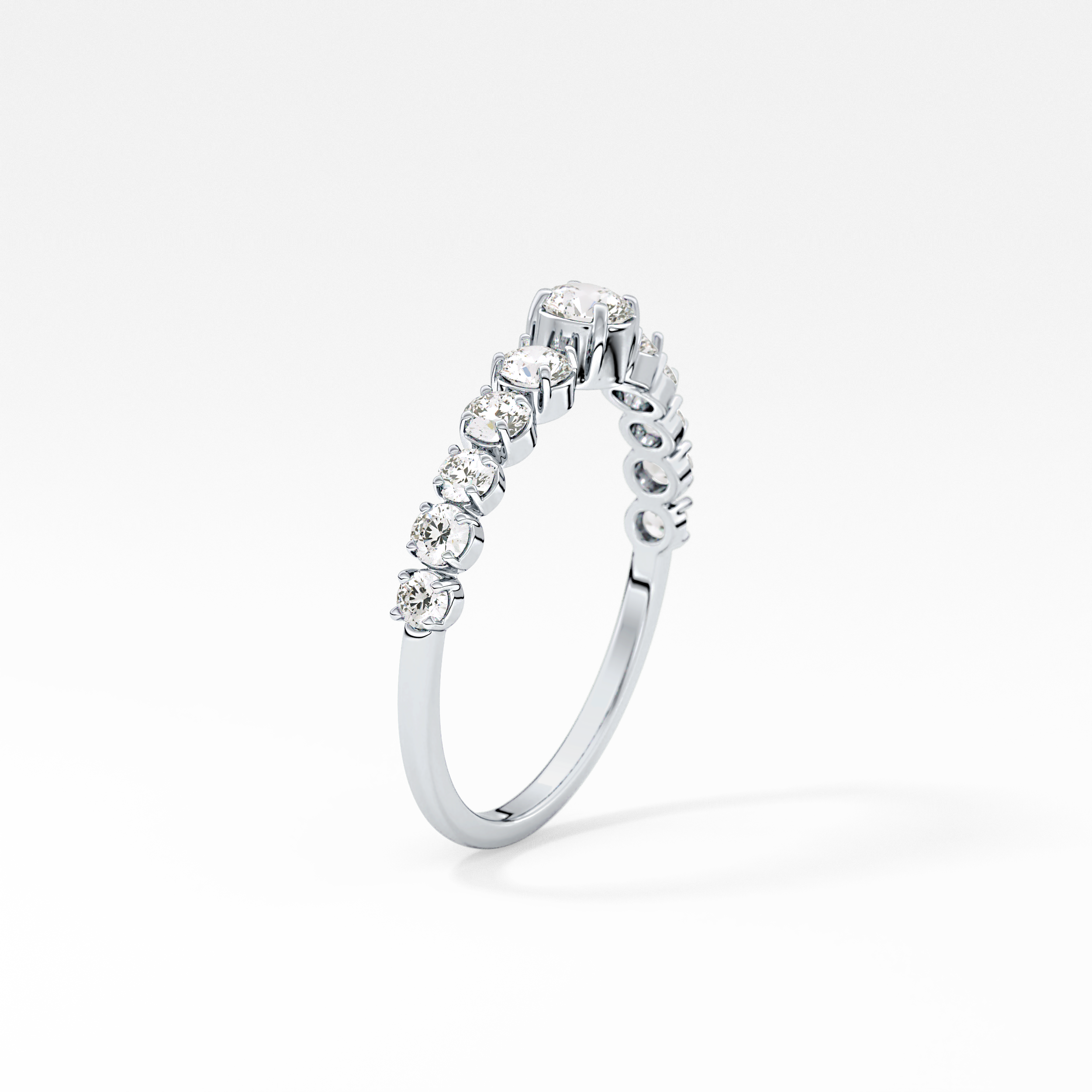 Round Cluster Lab Grown Diamond Engagement Ring