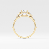 Oval Cluster Lab Grown Diamond Engagement Ring