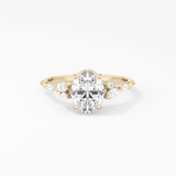 Oval Cluster Lab Grown Diamond Engagement Ring