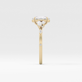 Oval Cluster Lab Grown Diamond Engagement Ring