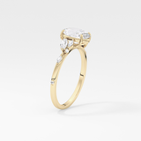 Oval Cluster Lab Grown Diamond Engagement Ring