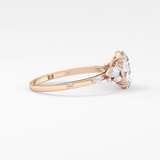 Oval Cluster Lab Grown Diamond Engagement Ring