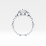 Oval Cluster Lab Grown Diamond Engagement Ring