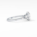 Oval Cluster Lab Grown Diamond Engagement Ring