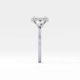 Oval Cluster Lab Grown Diamond Engagement Ring