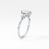 Oval Cluster Lab Grown Diamond Engagement Ring