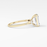 Emerald Cluster Lab Grown Diamond Engagement Ring