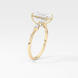 Emerald Cluster Lab Grown Diamond Engagement Ring