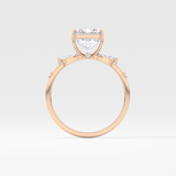 Emerald Cluster Lab Grown Diamond Engagement Ring