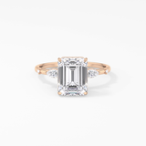 Emerald Cluster Lab Grown Diamond Engagement Ring