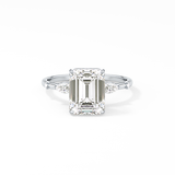 Emerald Cluster Lab Grown Diamond Engagement Ring