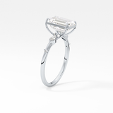 Emerald Cluster Lab Grown Diamond Engagement Ring