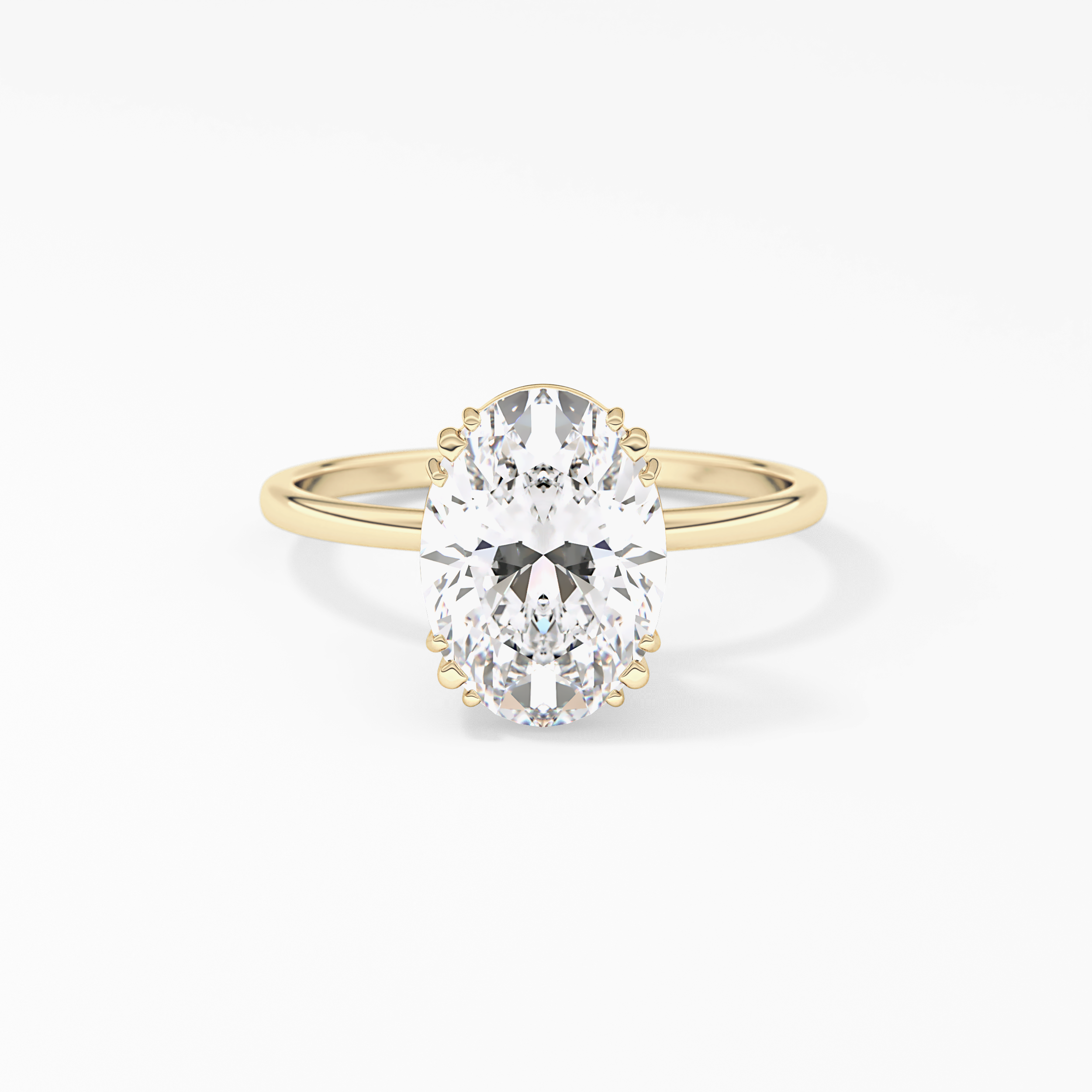 Oval Solitaire Lab Grown Diamond Engagement Ring