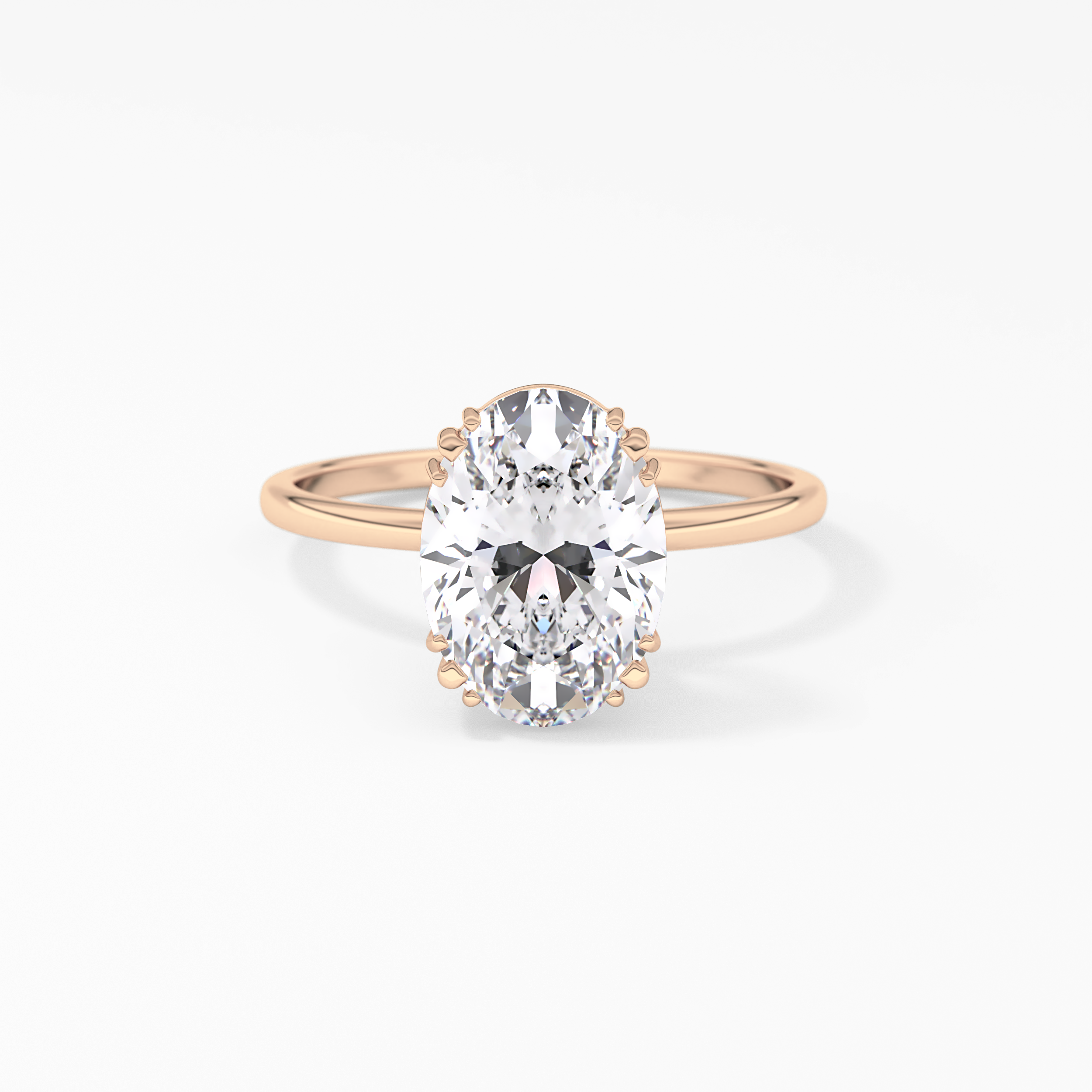 Oval Solitaire Lab Grown Diamond Engagement Ring