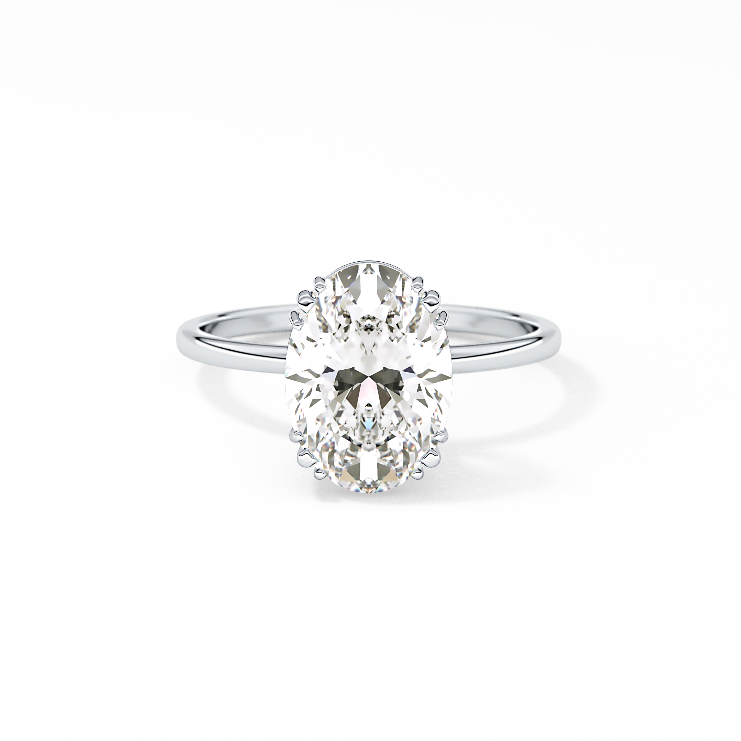 Oval Solitaire Lab Grown Diamond Engagement Ring