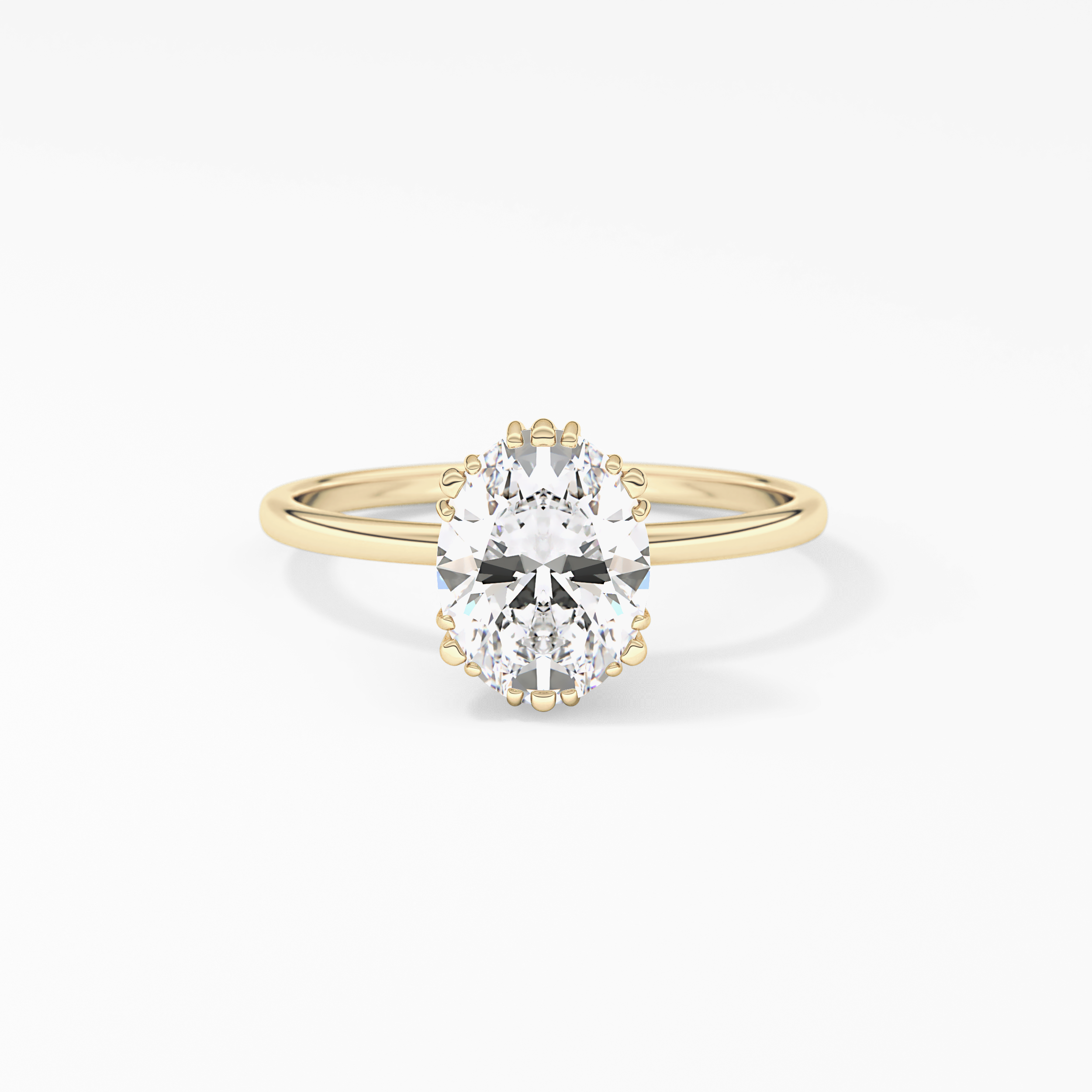 Oval Solitaire Lab Grown Diamond Engagement Ring