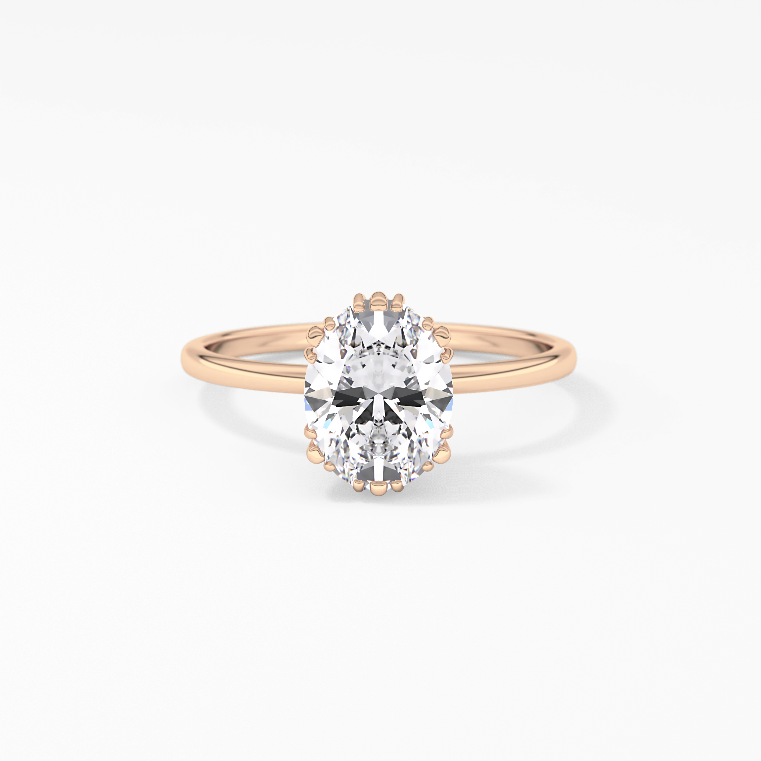Oval Solitaire Lab Grown Diamond Engagement Ring
