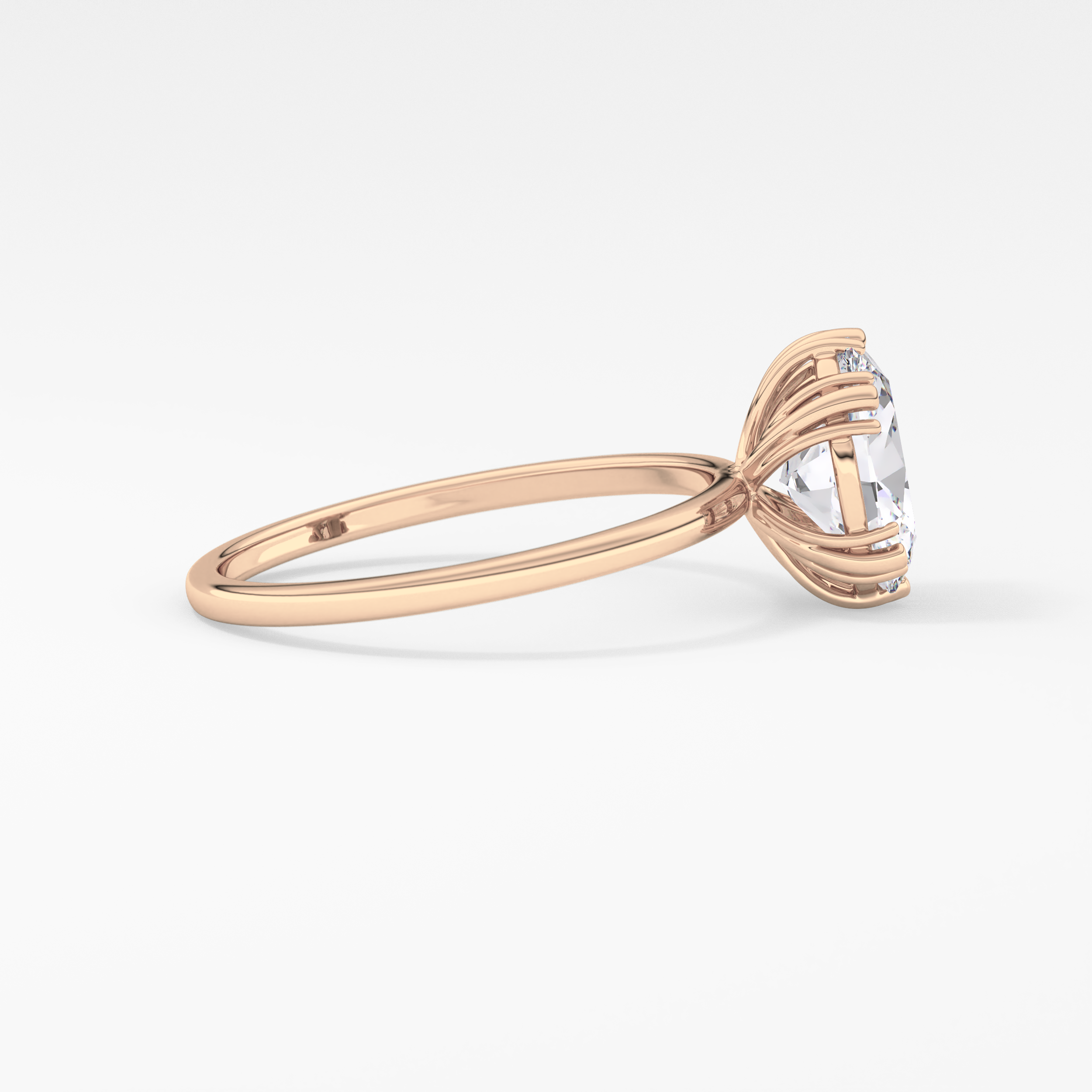 Oval Solitaire Lab Grown Diamond Engagement Ring