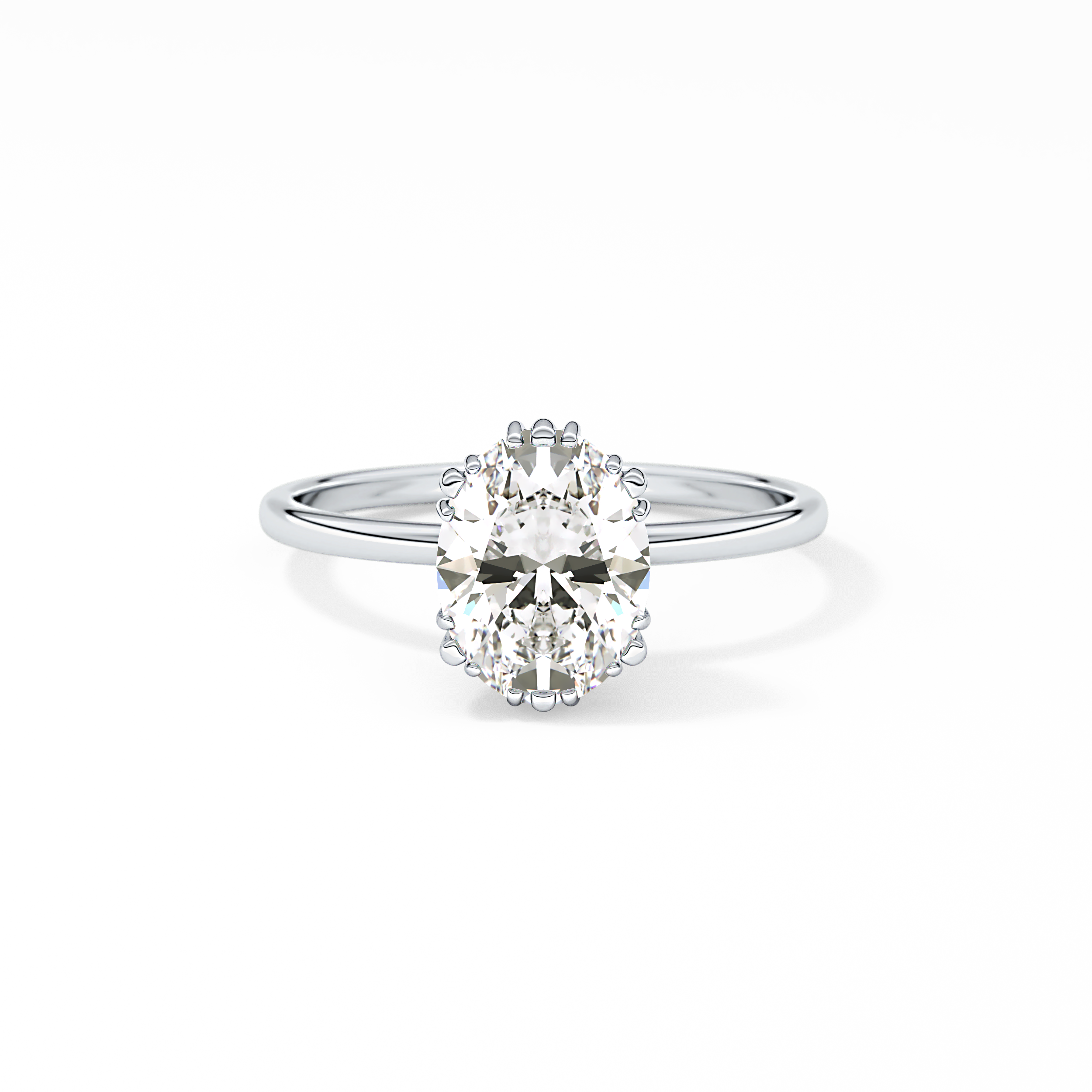 Oval Solitaire Lab Grown Diamond Engagement Ring