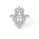 Emerald Solitaire Lab Grown Diamond Engagement Ring