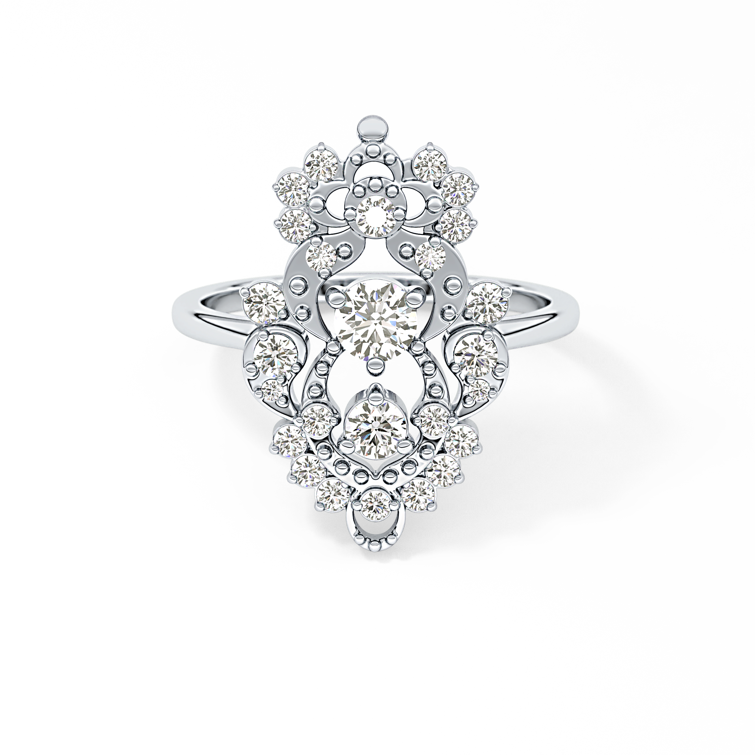 Emerald Solitaire Lab Grown Diamond Engagement Ring