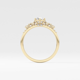 Round Cluster Lab Grown Diamond Engagement Ring
