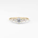 Round Cluster Lab Grown Diamond Engagement Ring