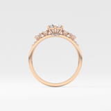 Round Cluster Lab Grown Diamond Engagement Ring