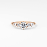 Round Cluster Lab Grown Diamond Engagement Ring
