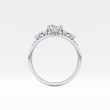 Round Cluster Lab Grown Diamond Engagement Ring