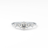 Round Cluster Lab Grown Diamond Engagement Ring