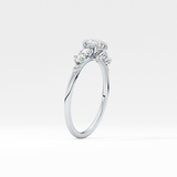 Round Cluster Lab Grown Diamond Engagement Ring