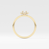 Oval Cluster Lab Grown Diamond Engagement Ring