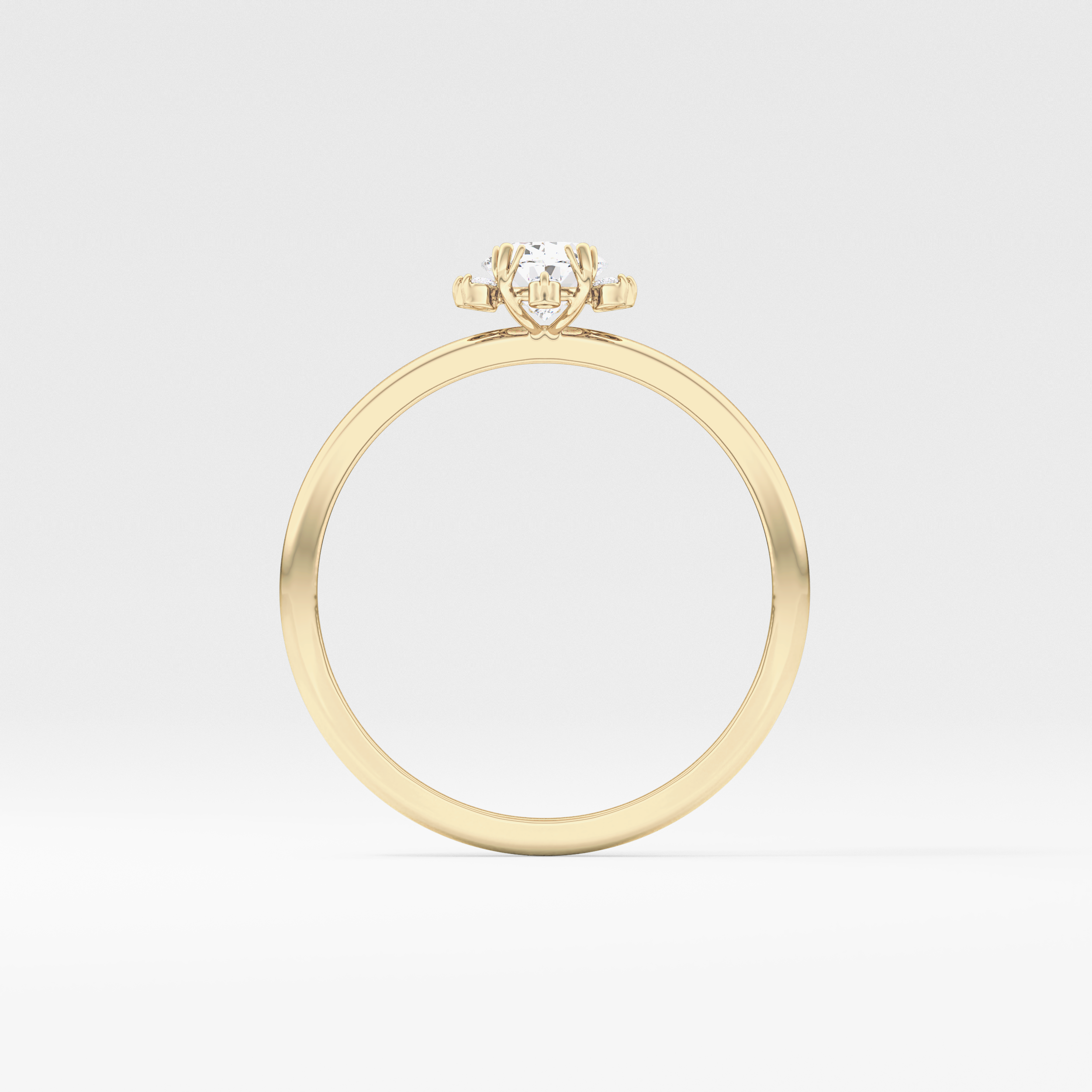 Oval Cluster Lab Grown Diamond Engagement Ring
