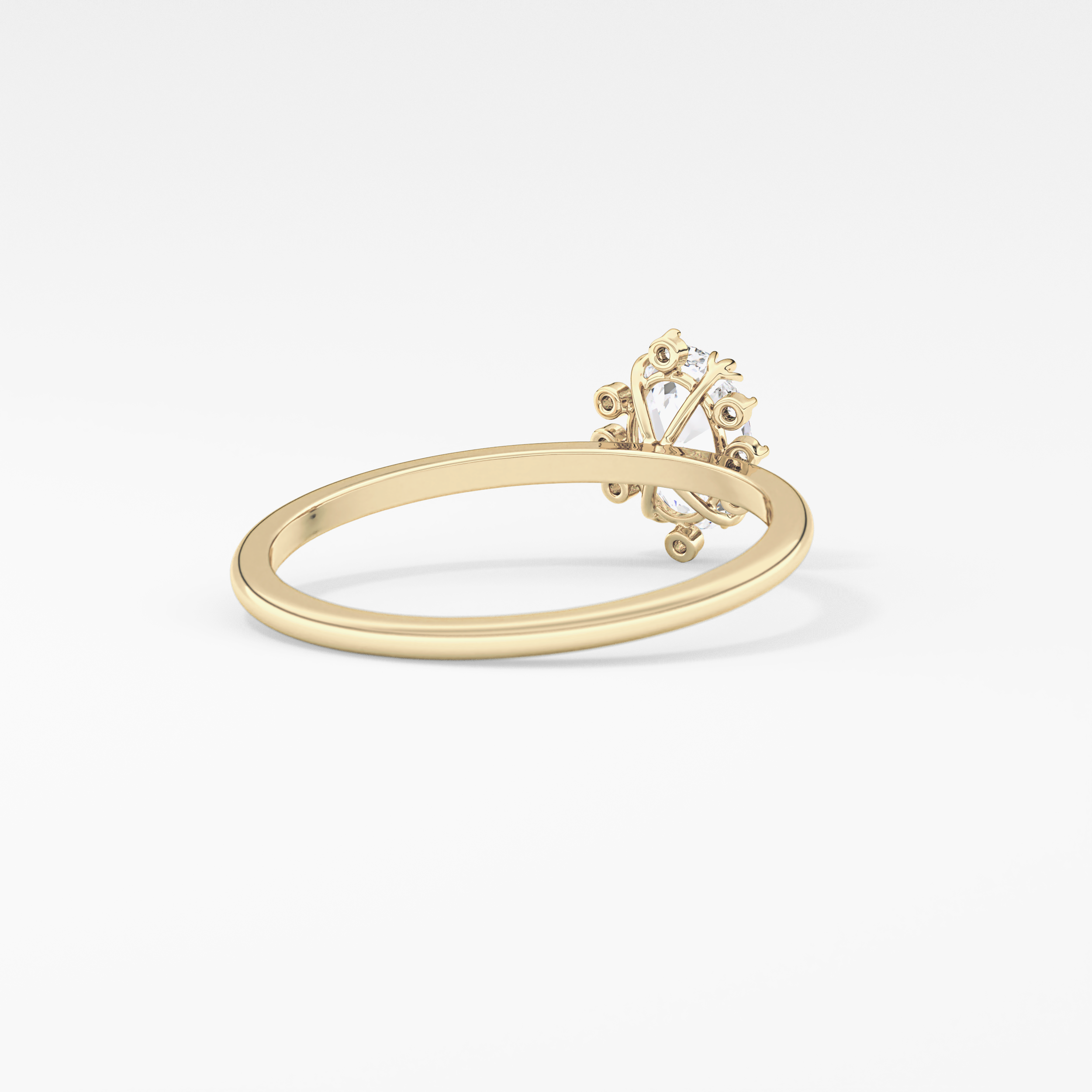 Oval Cluster Lab Grown Diamond Engagement Ring