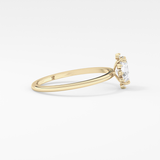 Oval Cluster Lab Grown Diamond Engagement Ring