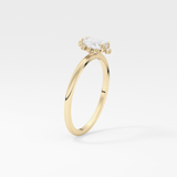 Oval Cluster Lab Grown Diamond Engagement Ring